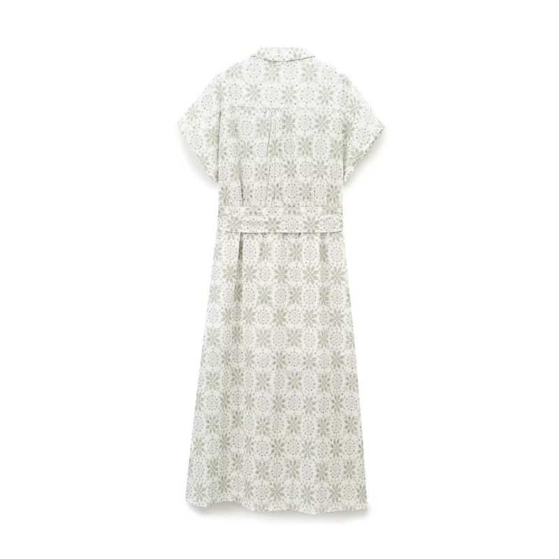 Casual Summer Rubber Embroidery Mid-Length Dress - Image 2