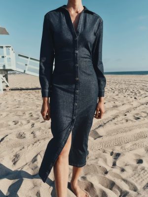 Classic Women’s Denim Shirt Dress