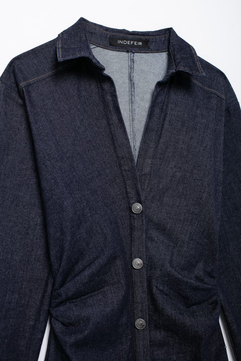 Classic Women’s Denim Shirt Dress - Image 2