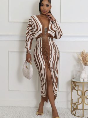 Casual Long Sleeve Dress for Autumn Women