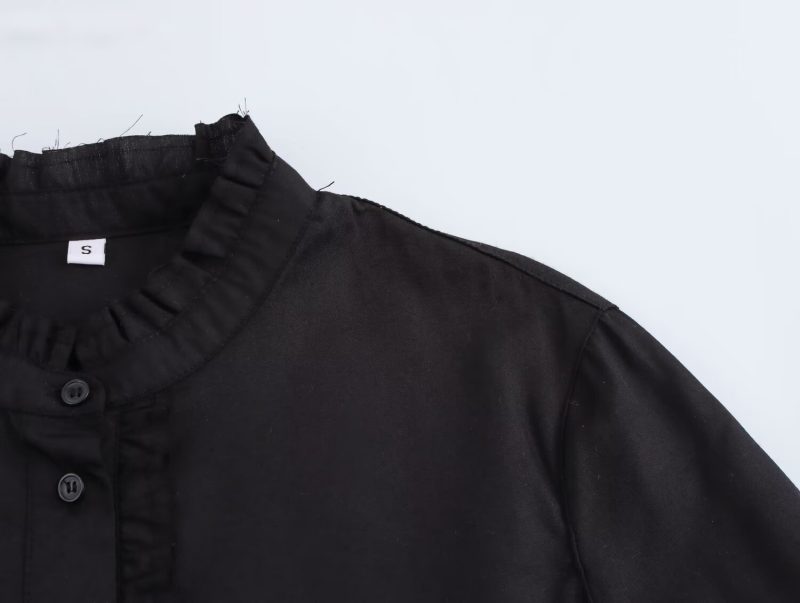 Ruffled Long Sleeve Autumn Dress for Women - Image 4