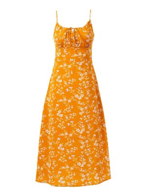 Sexy Floral Sling Maxi Dress for Vacation