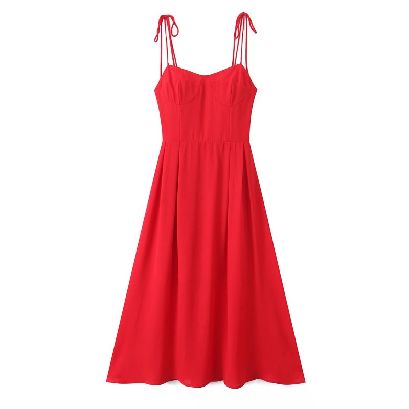Elegant Low Cut V-Neck Maxi Dress - Image 2