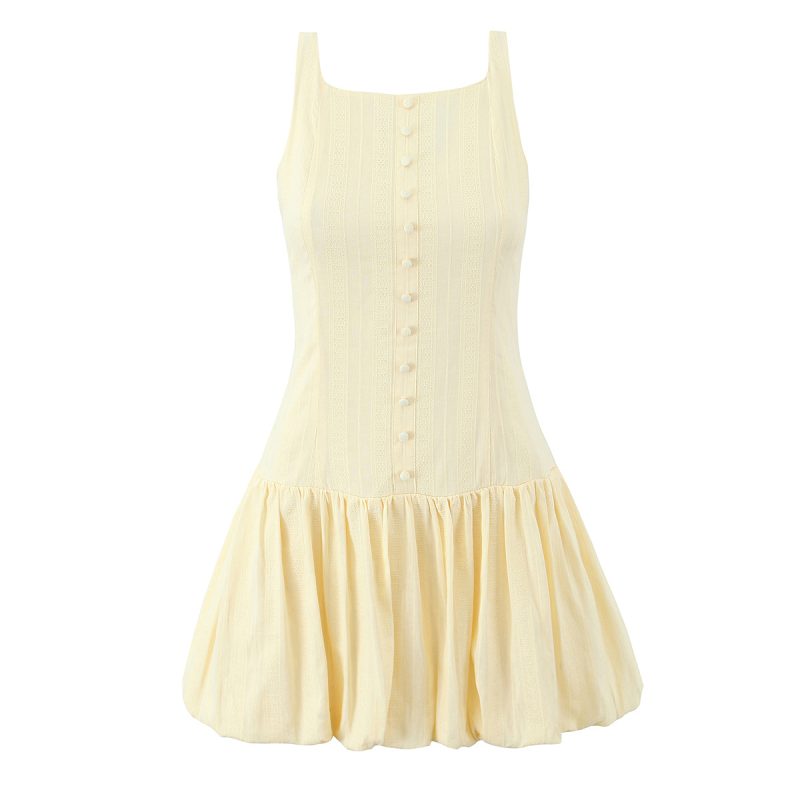 Sweet Sexy Breasted Waist Tight Sling Dress - Image 2