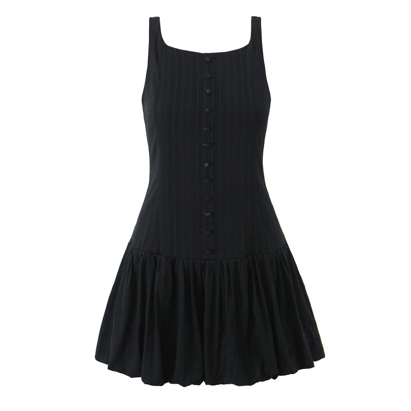 Sweet Sexy Breasted Waist Tight Sling Dress - Image 3