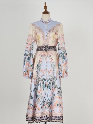 Single Breasted A-Line Dress for Spring