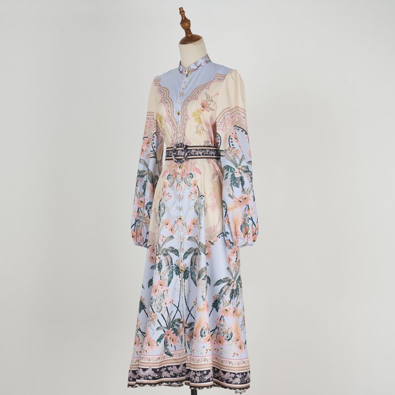 Single Breasted A-Line Dress for Spring - Image 2