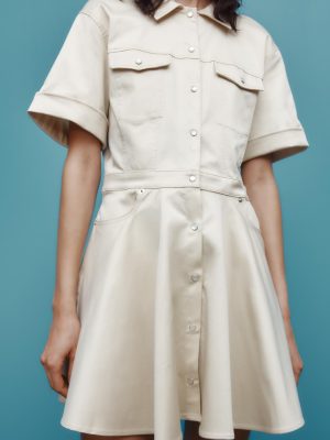 French-Inspired Short Dress – Spring Wide Hem