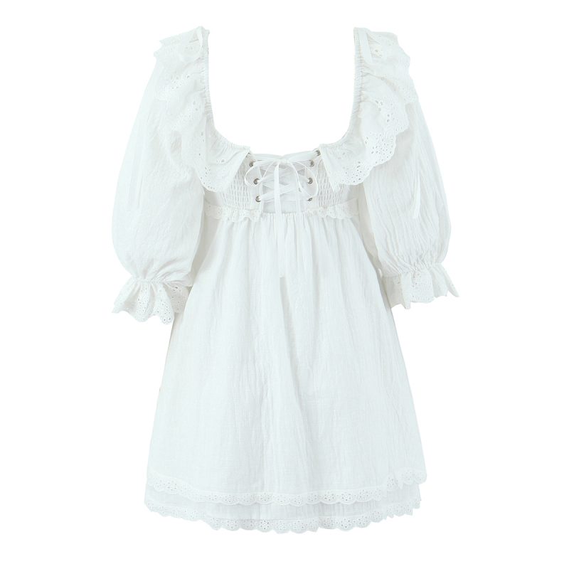 Vacation Ready Lace Princess Midi Dress Women - Image 2