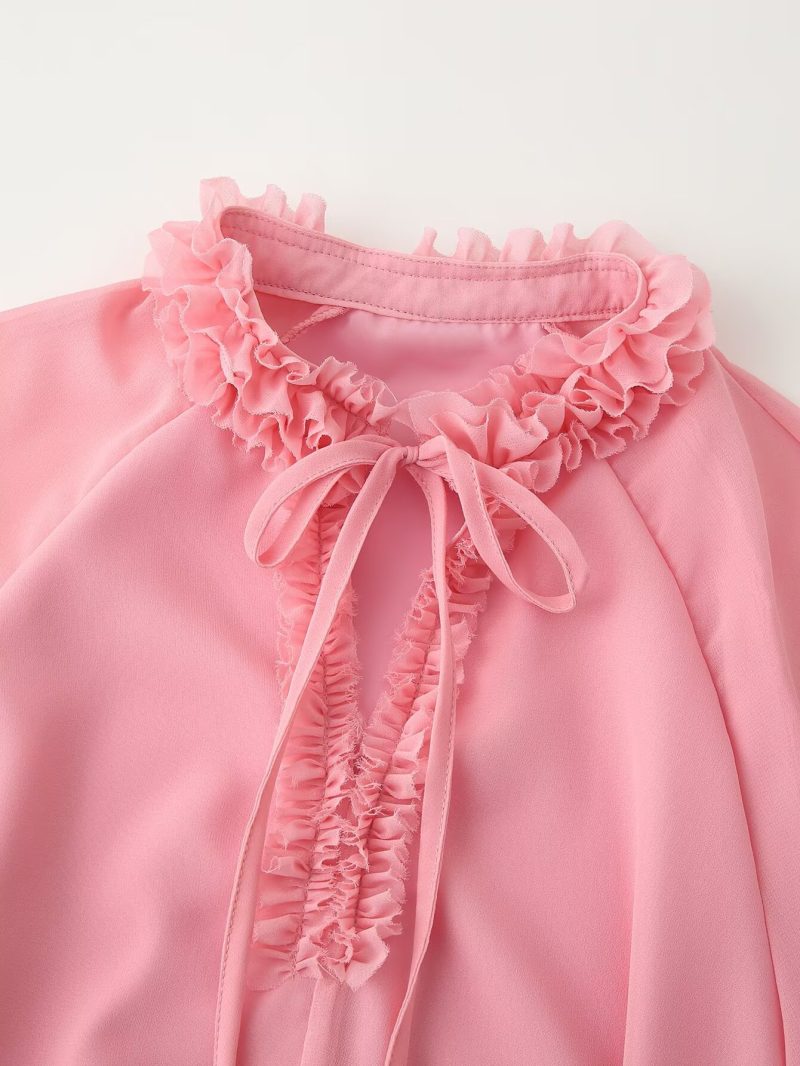 Ruffled Long Sleeve Sweet Layered Dress - Image 3