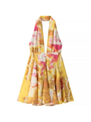 Printed Halter Short Dress for Mature Women