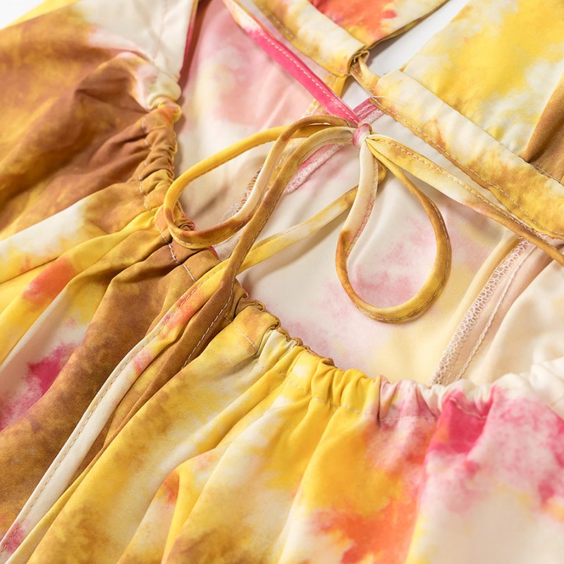 Printed Halter Short Dress for Mature Women - Image 4