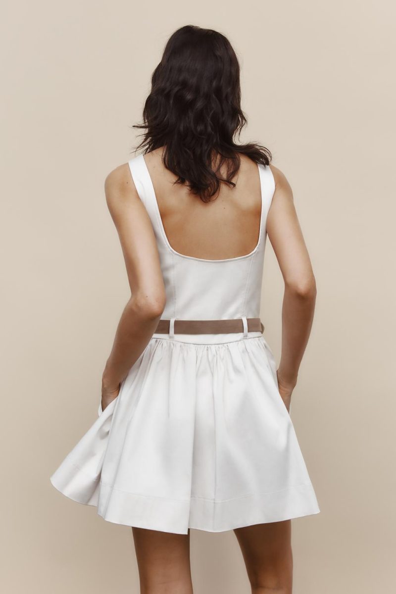 Slimming Short Sling Dress – Belted Spring Style - Image 2