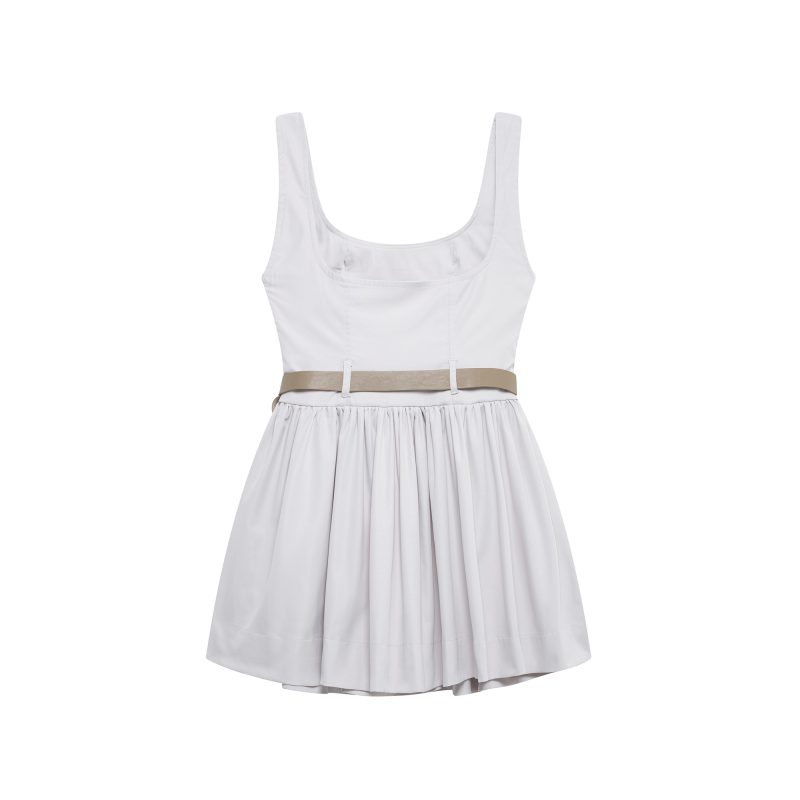 Slimming Short Sling Dress – Belted Spring Style - Image 3