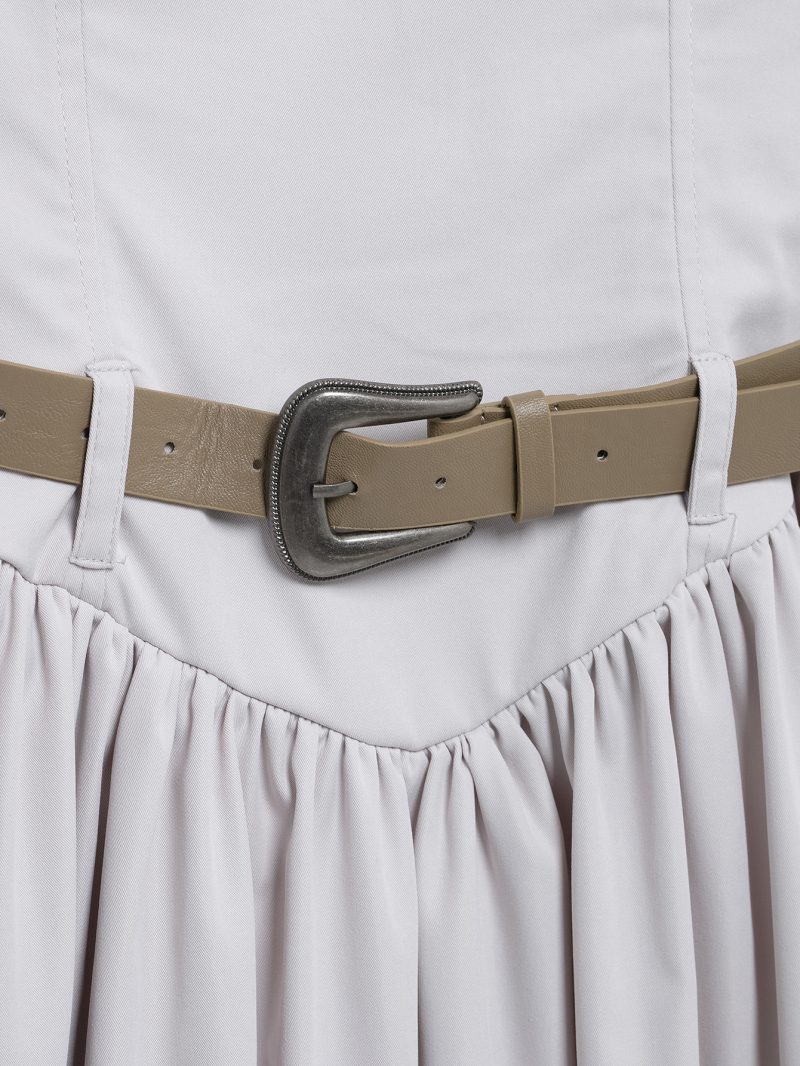 Slimming Short Sling Dress – Belted Spring Style - Image 4