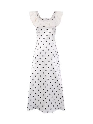 Square Collar Polka Dot Dress – Summer Style