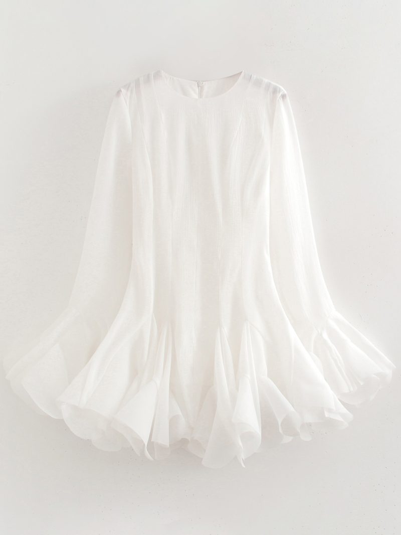 Sweet Ruffled Tulle Mini Dress for Summer - Image 2