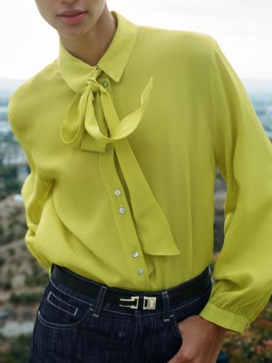 Spring Street Casual Bow Shirt for Women