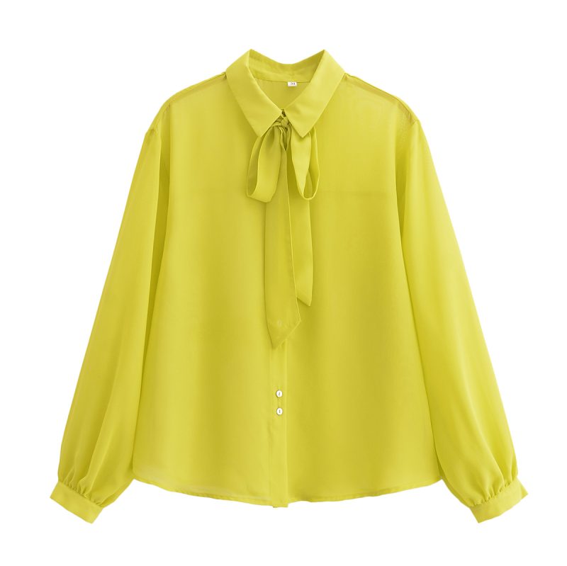 Spring Street Casual Bow Shirt for Women - Image 2