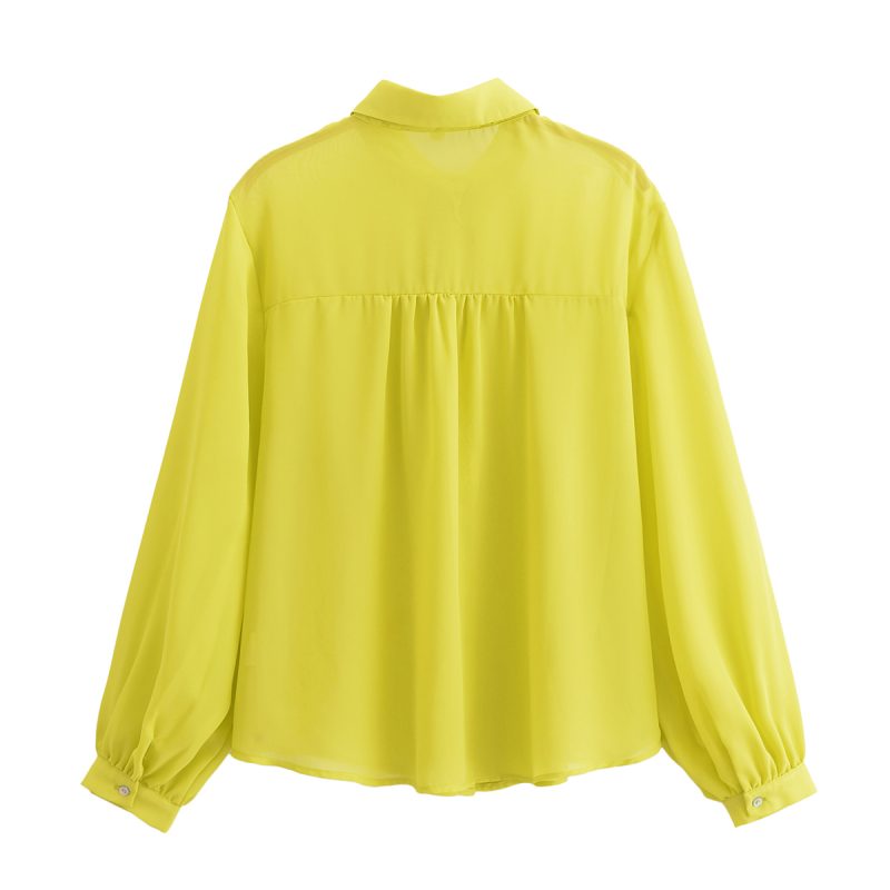 Spring Street Casual Bow Shirt for Women - Image 3