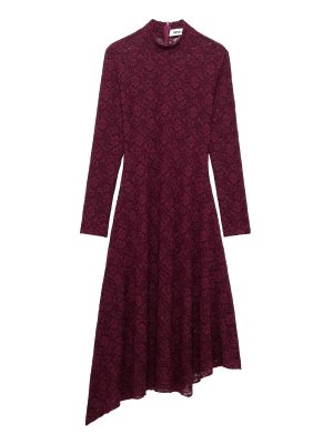 Spring Lace Long Sleeve Midi Dress