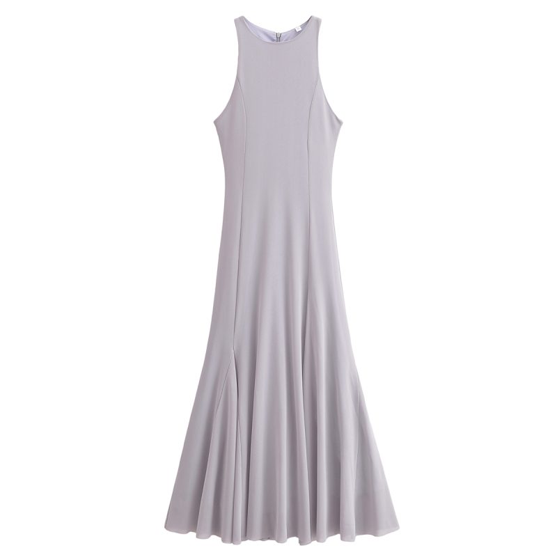 Spring Street Style Wide Swing Silk Dress - Image 3