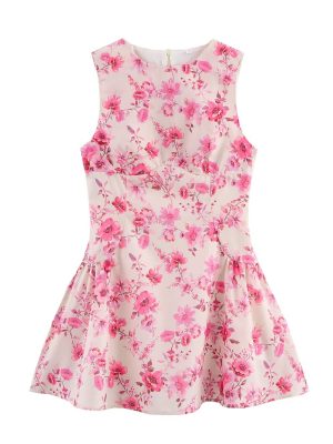 Women's Spring Floral Print Sleeveless Dress