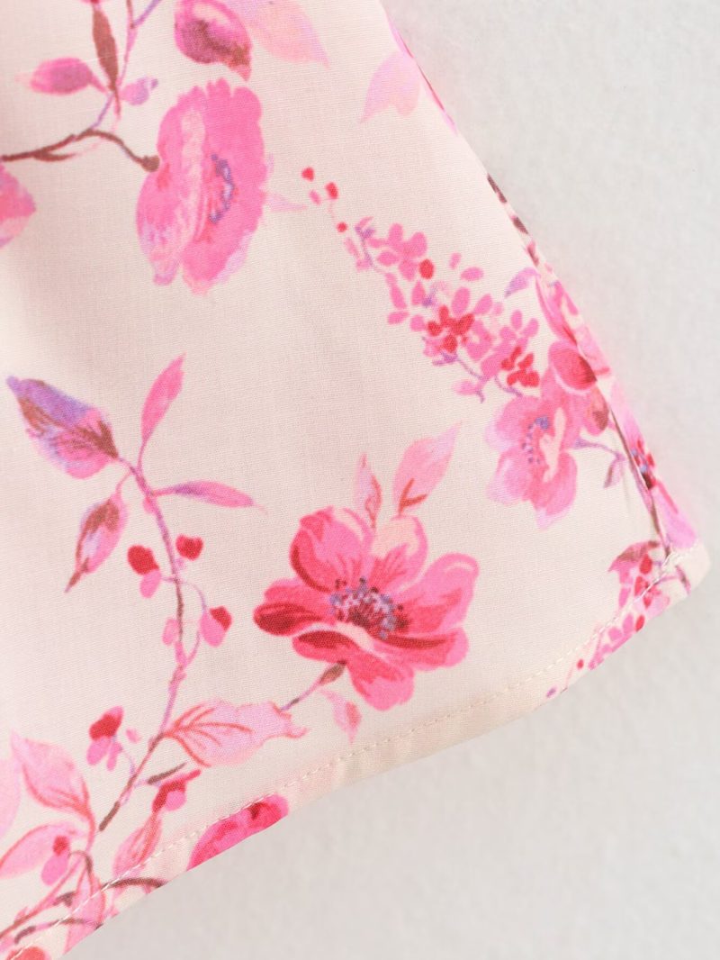 Women's Spring Floral Print Sleeveless Dress - Image 3