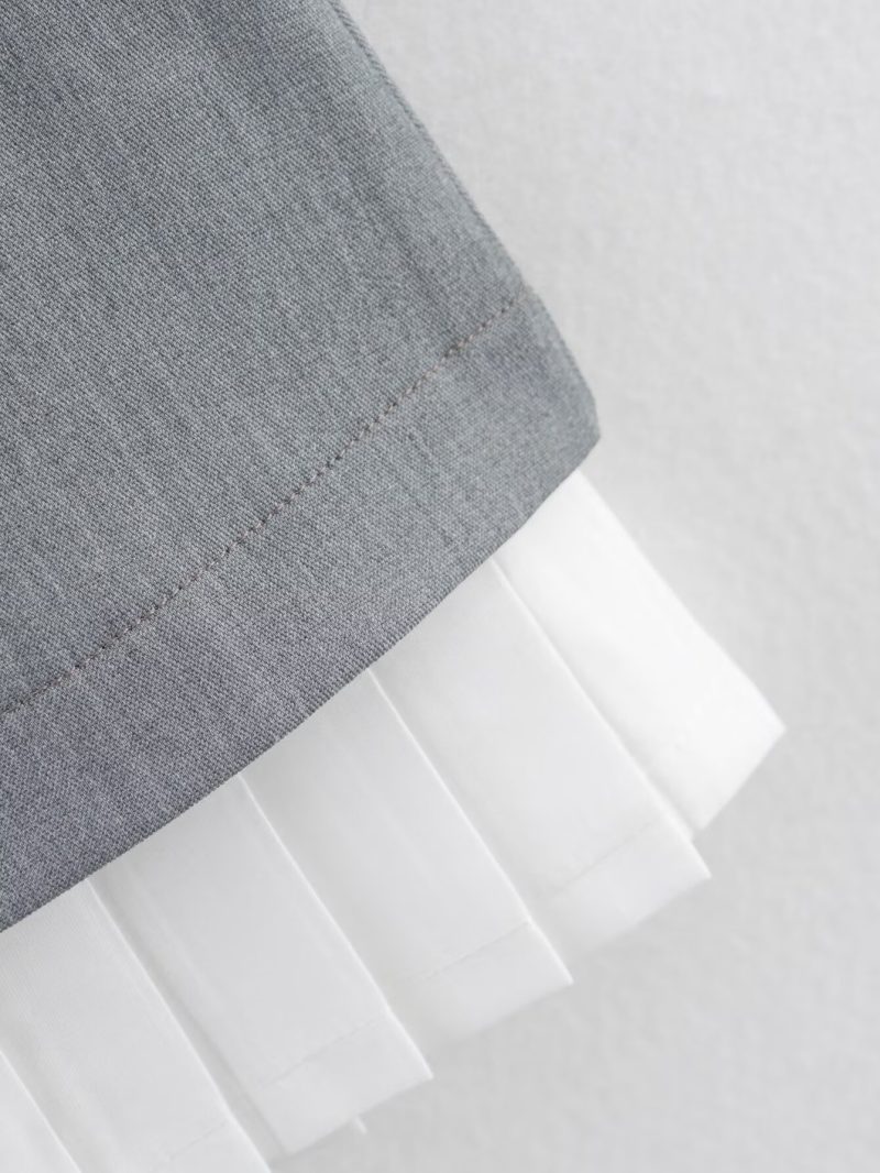Simple Sleeveless Poplin Dress – Boat Neck - Image 4