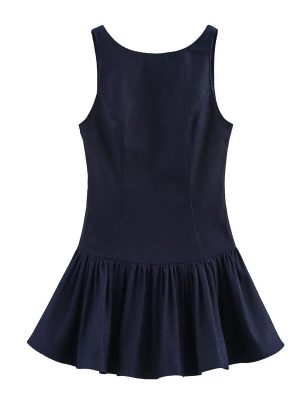 Women's Slim Fit Stretch Round Neck Summer Dress