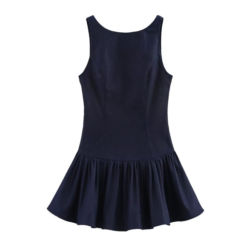 Women's Slim Fit Stretch Round Neck Summer Dress