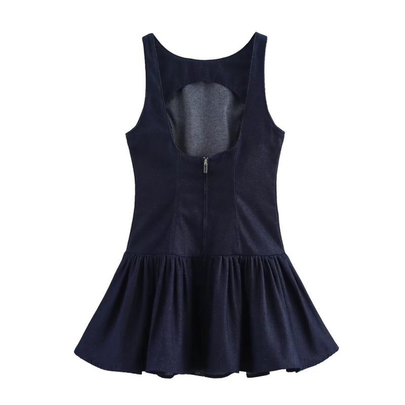 Women's Slim Fit Stretch Round Neck Summer Dress - Image 2