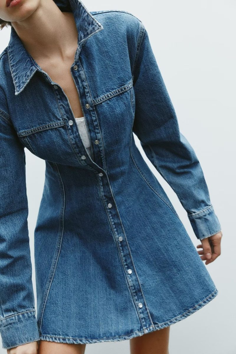 Spring Women’s Street Style Denim Mini Dress