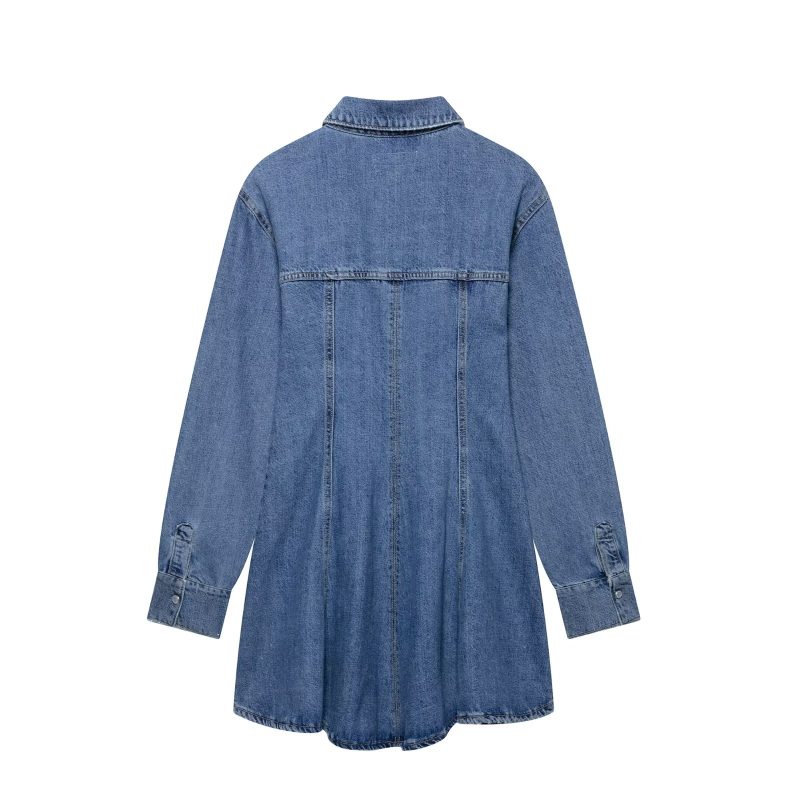 Spring Women’s Street Style Denim Mini Dress - Image 4
