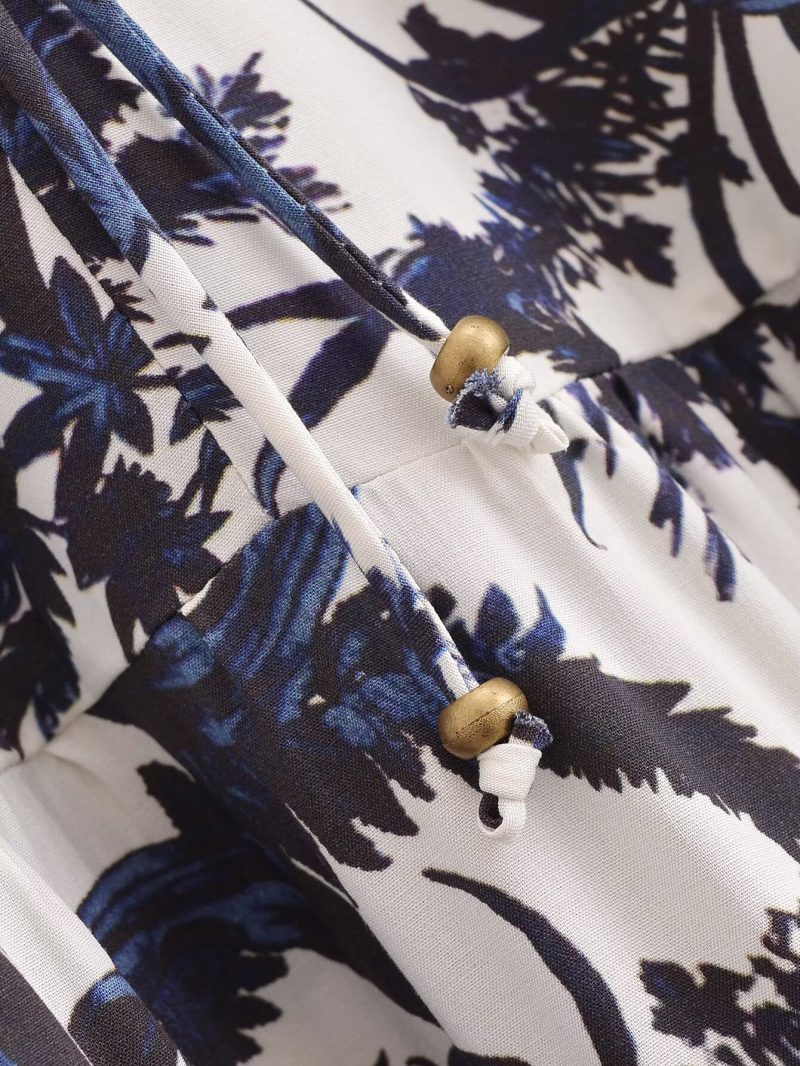 Bohemian Printed Loose Fit Rayon Summer Dress - Image 3