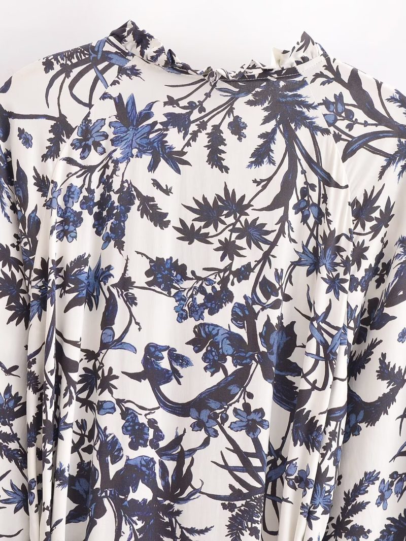 Bohemian Printed Loose Fit Rayon Summer Dress - Image 4