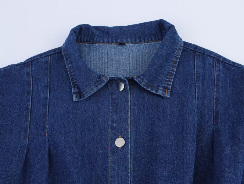 Denim Midi Dress – Waist Belt Summer Look - Image 4