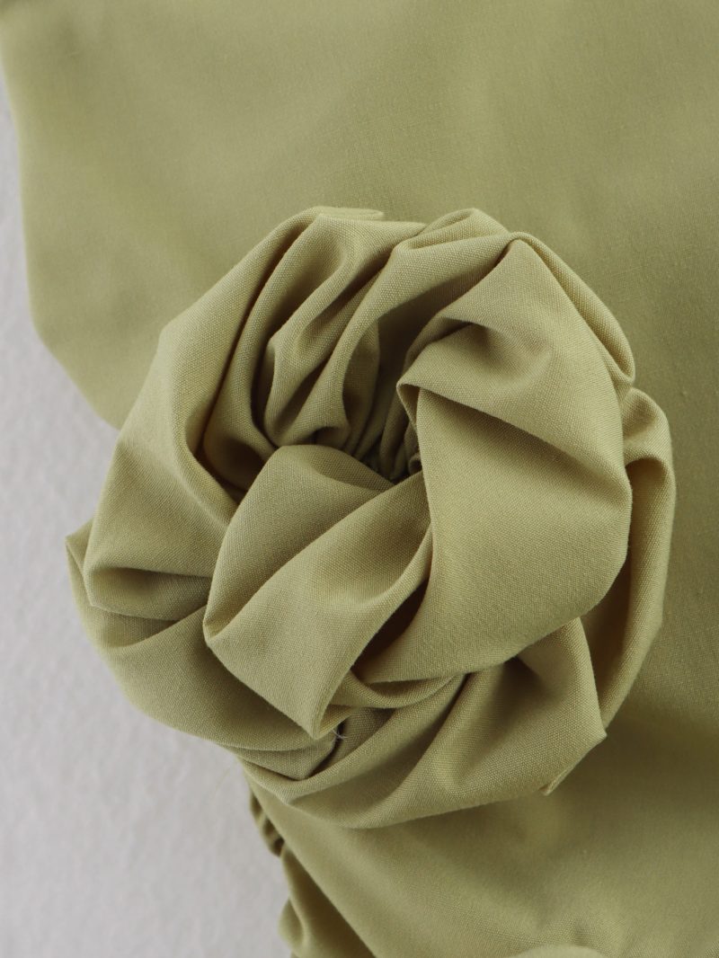 Simple Green 3D Floral Tube Dress for Women - Image 4