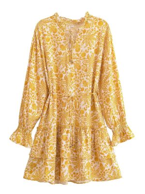 Women’s Cotton Bohemian Beach Holiday Dress