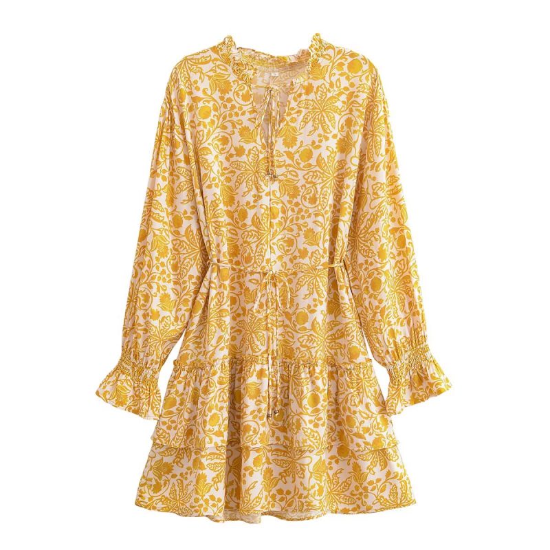 Women’s Cotton Bohemian Beach Holiday Dress