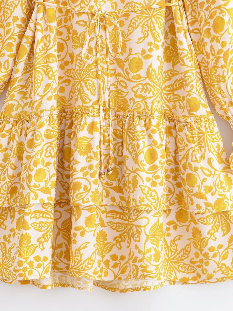 Women’s Cotton Bohemian Beach Holiday Dress - Image 4