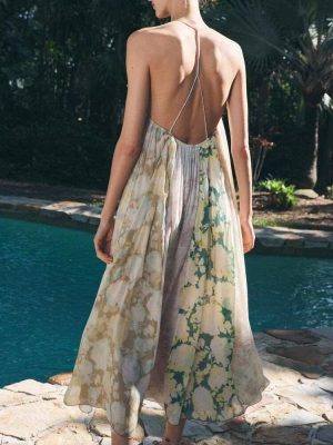 Spring Printed Slim Fit Casual Dress Women