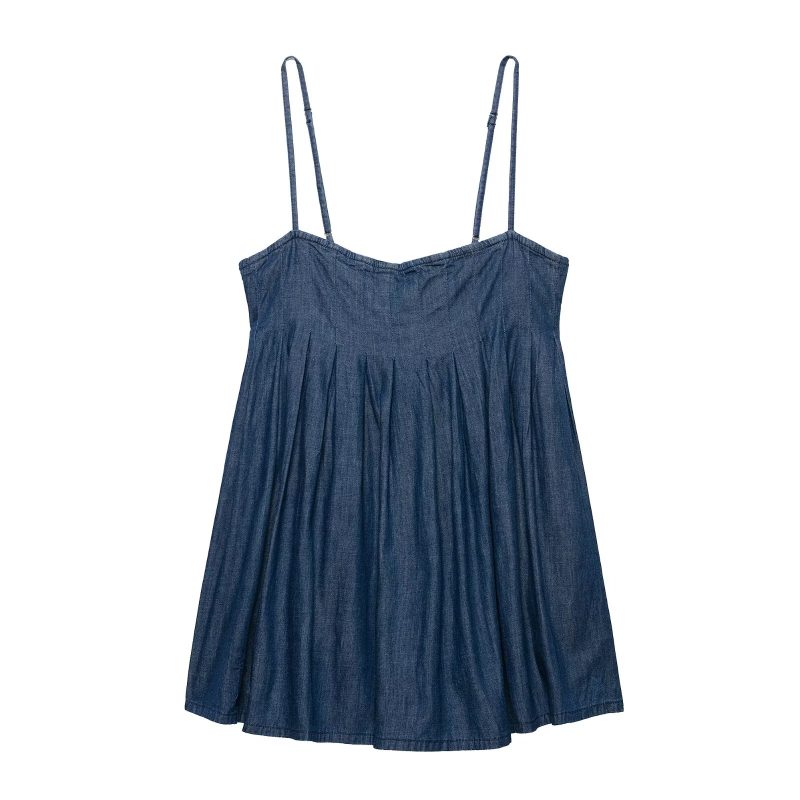 Women’s Casual Denim Short Dress for Summer - Image 2