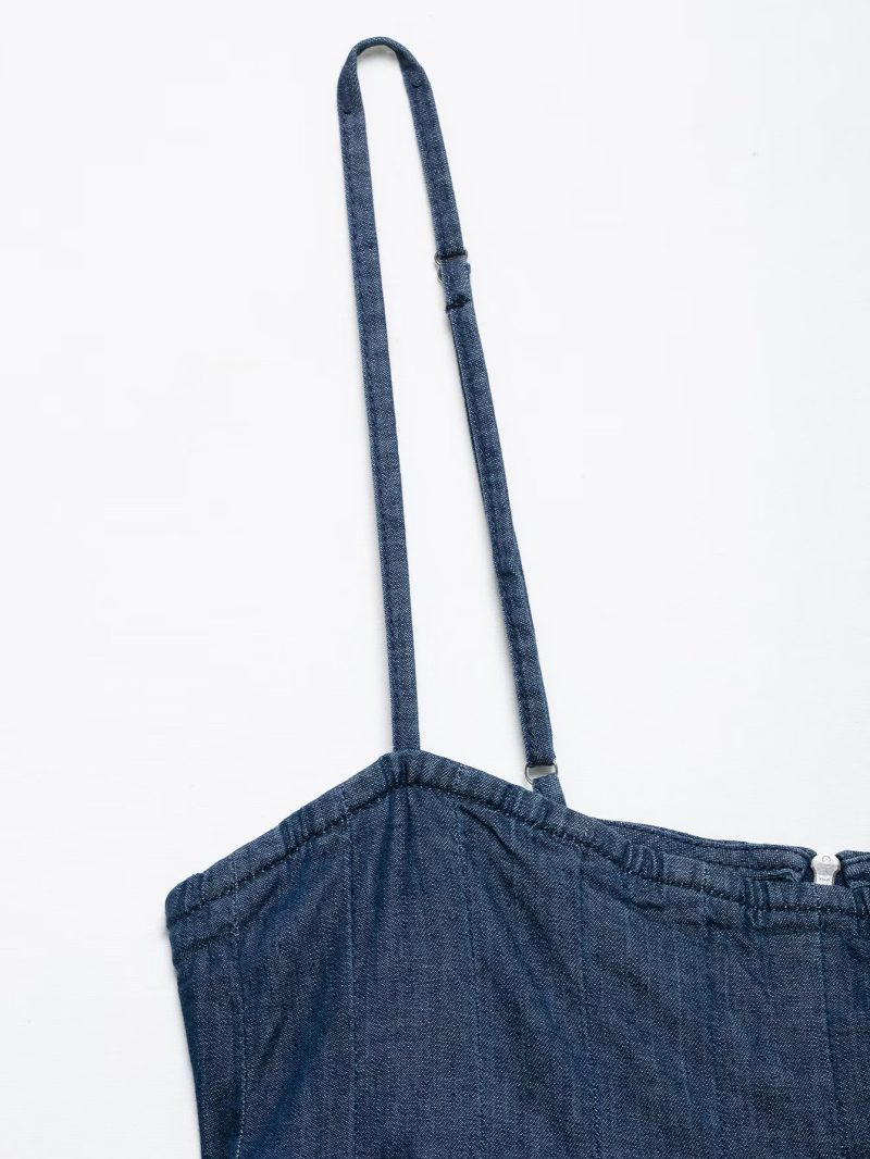 Women’s Casual Denim Short Dress for Summer - Image 4