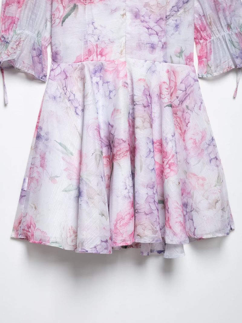 Chiffon Floral 3D Spring Summer Dress for Women - Image 4