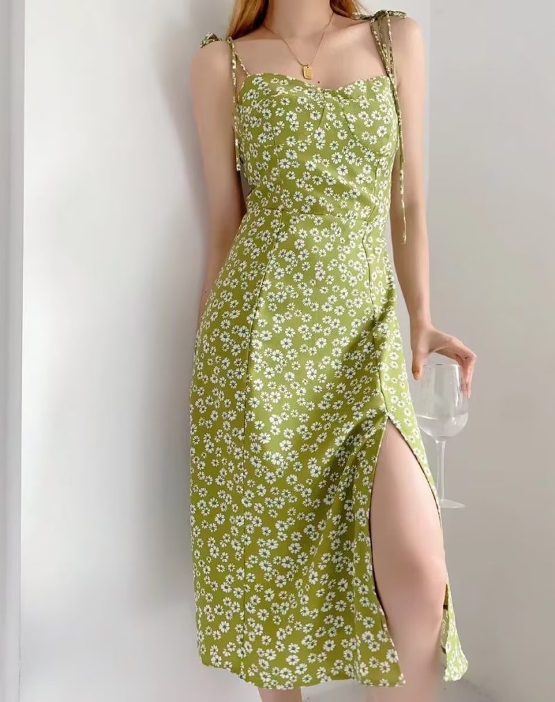 Women's Slim Spaghetti Strap Spring Dress