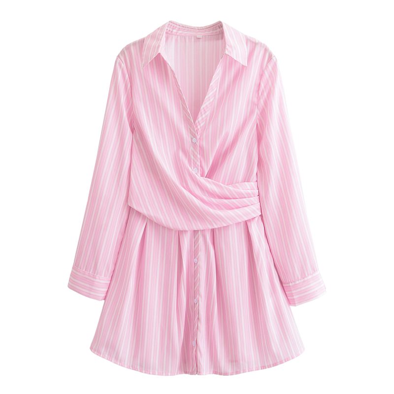 Slim Fit Spring Shirt Dress for Women - Image 3
