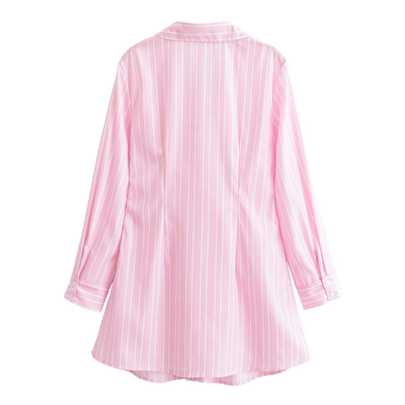 Slim Fit Spring Shirt Dress for Women - Image 4