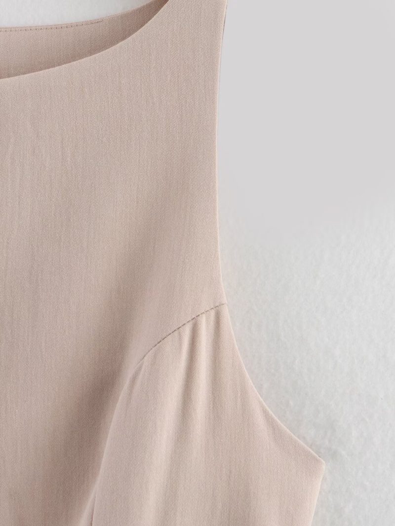 Women’s Belted Sleeveless Dress Set for Spring - Image 3