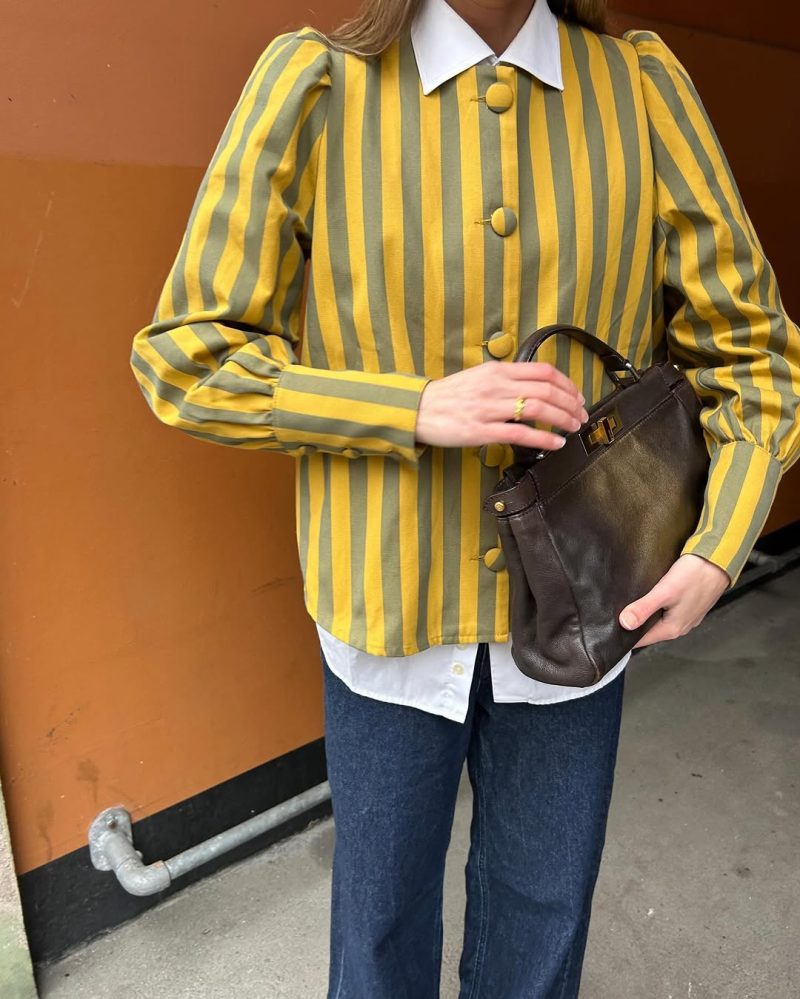 Spring Striped Casual Shirt Top for Women